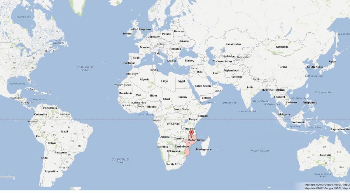 Moçambique num mapa
