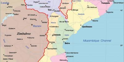 Político em moçambique mapa