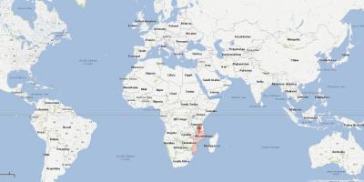Moçambique num mapa