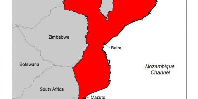 Mapa de Moçambique, a malária