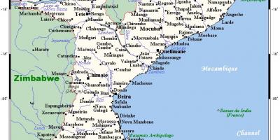 Mapa de Moçambique cidades