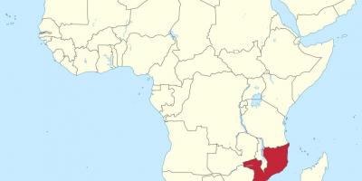 Mapa de Moçambique áfrica